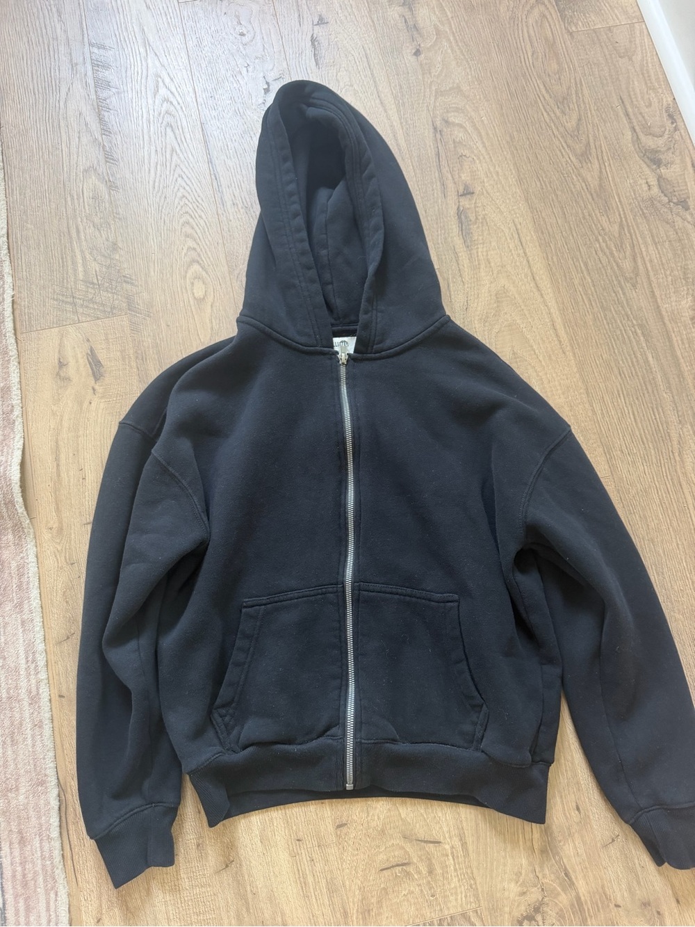Hollister Black Zip-Up Hoodie Sweatshirt